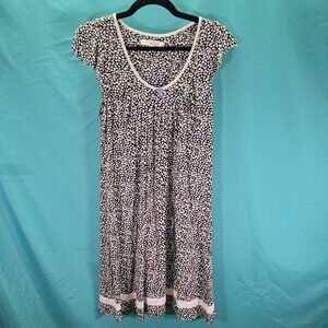 Company Ellen Tracy Womens Floral Midi Dress Black/White Print Size M